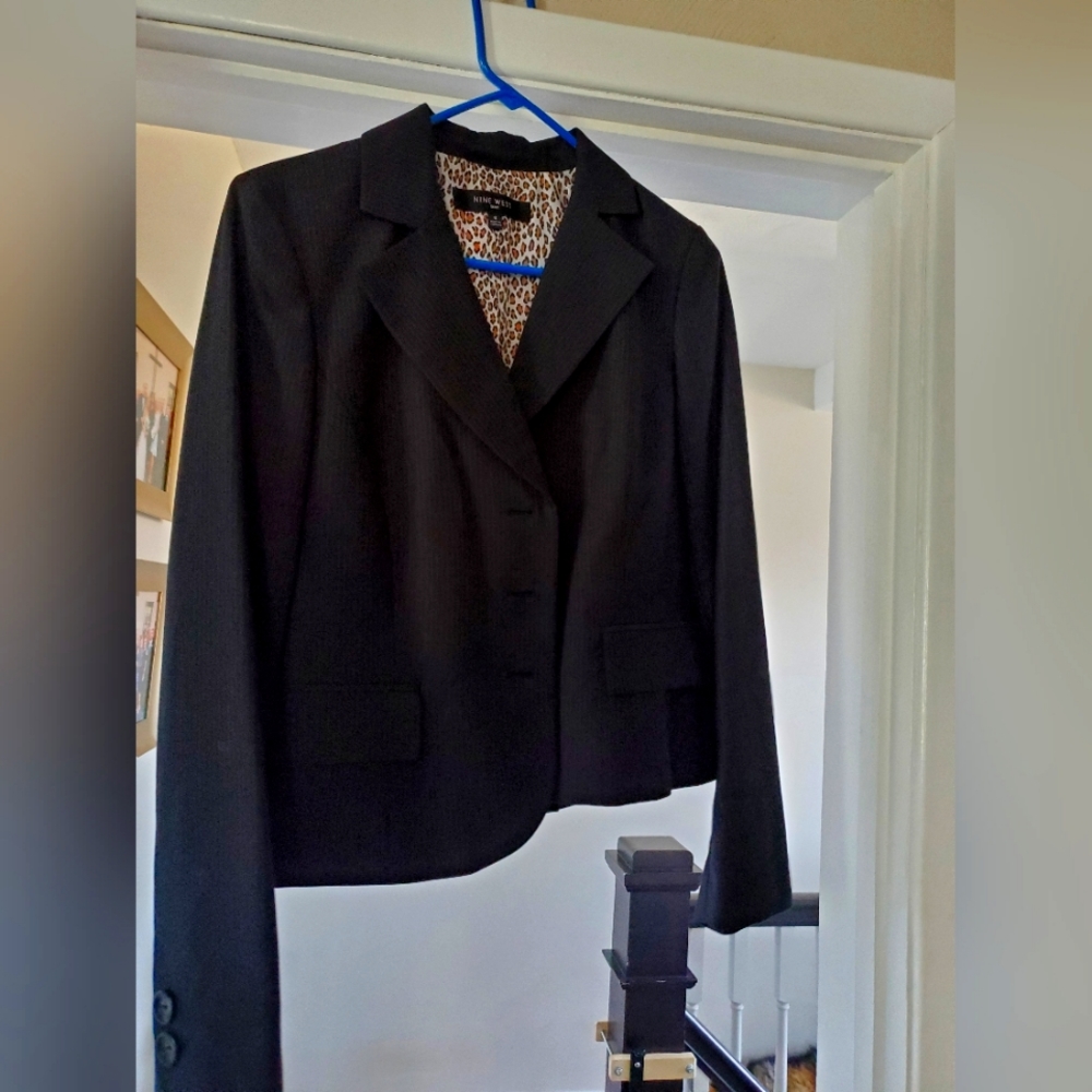 2 Pc- Nine West Pinstripe Skirt Suit Size 8